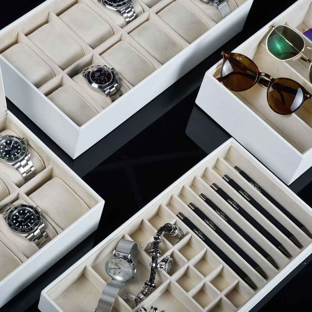 Heisse & Söhne Stackable Jewelry Box Mirage XL - Top: Watch Box for 12 Watches