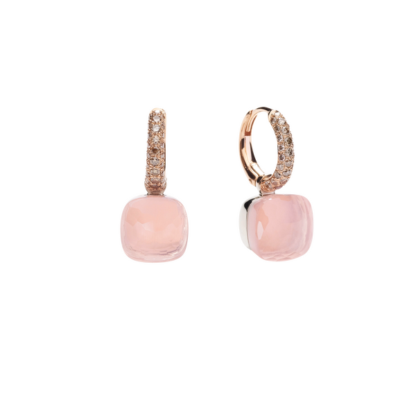 Pomellato Nudo rose quartz earrings