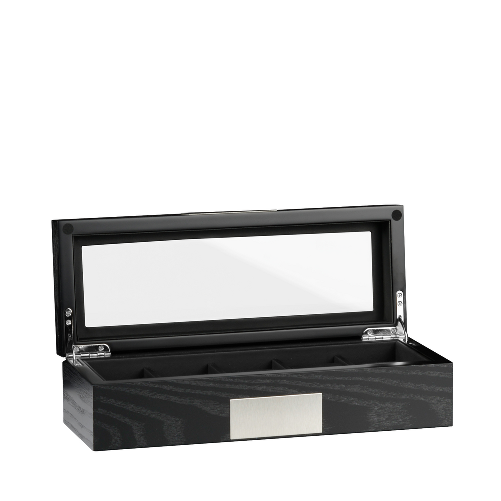 Heisse & Söhne watch box Monteray 5 ash - black satin finish