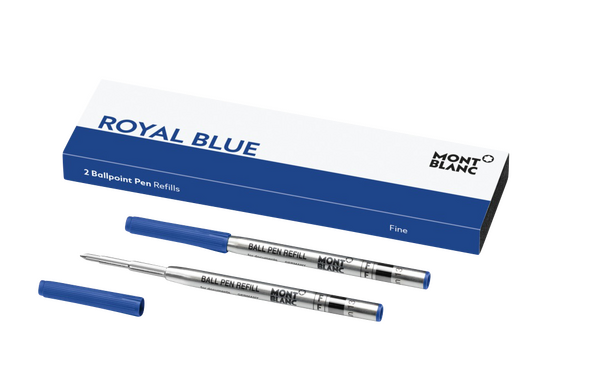 Montblanc 2 ballpoint pen refills (F), Royal Blue