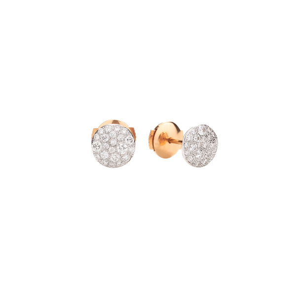 POB2042 O7000 DB000 010 Pomellato earring sabbia studs rose gold 18kt diamond a5db91747481e13b8