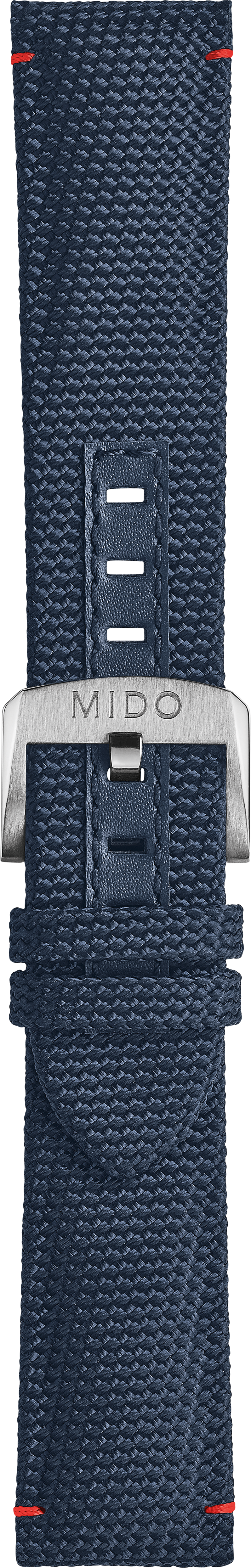Mido Ocean Star blue calfskin strap