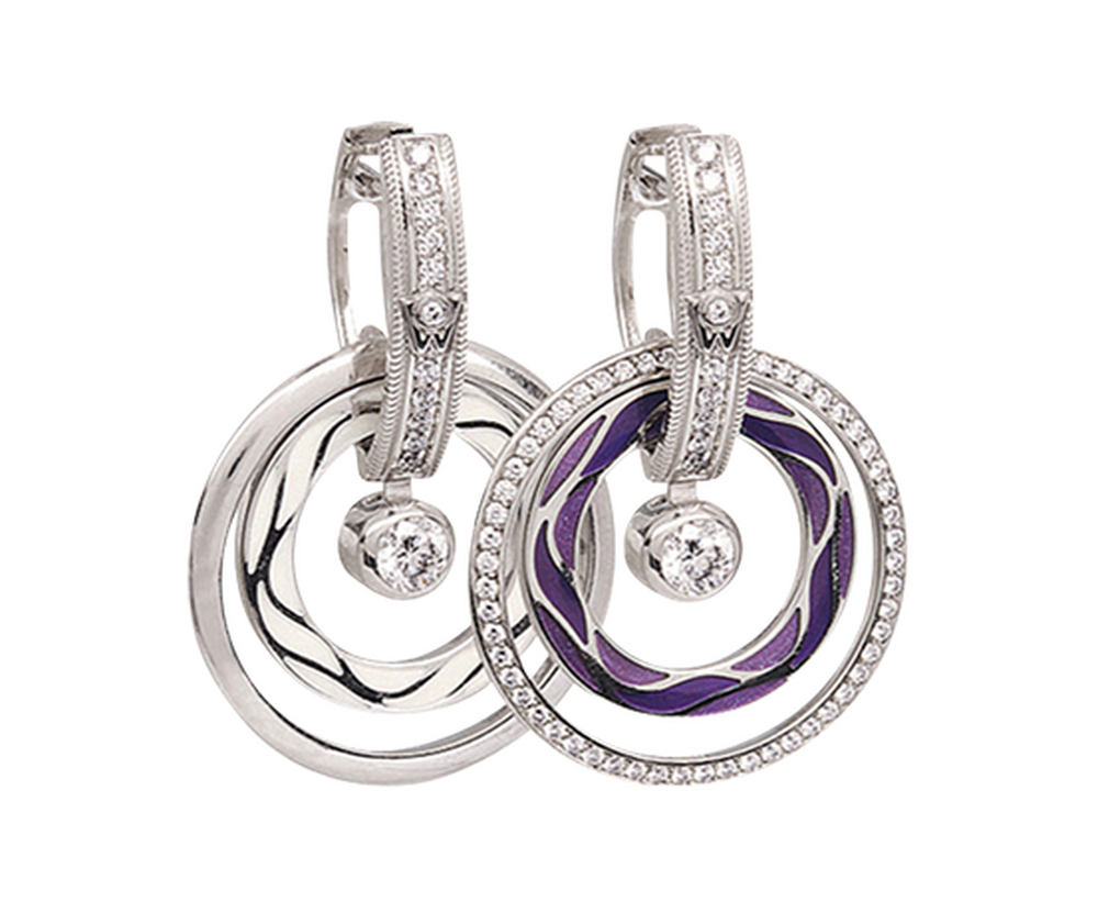 Wellendorff purple magic earrings