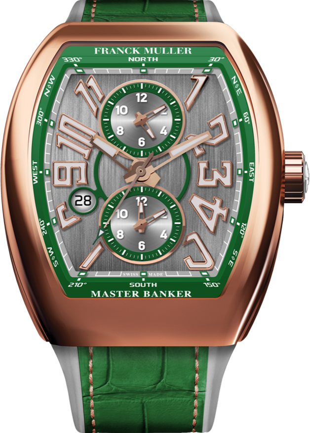 Franck Muller Vanguard Master Banker 3 time zones 53.7 x 44mm