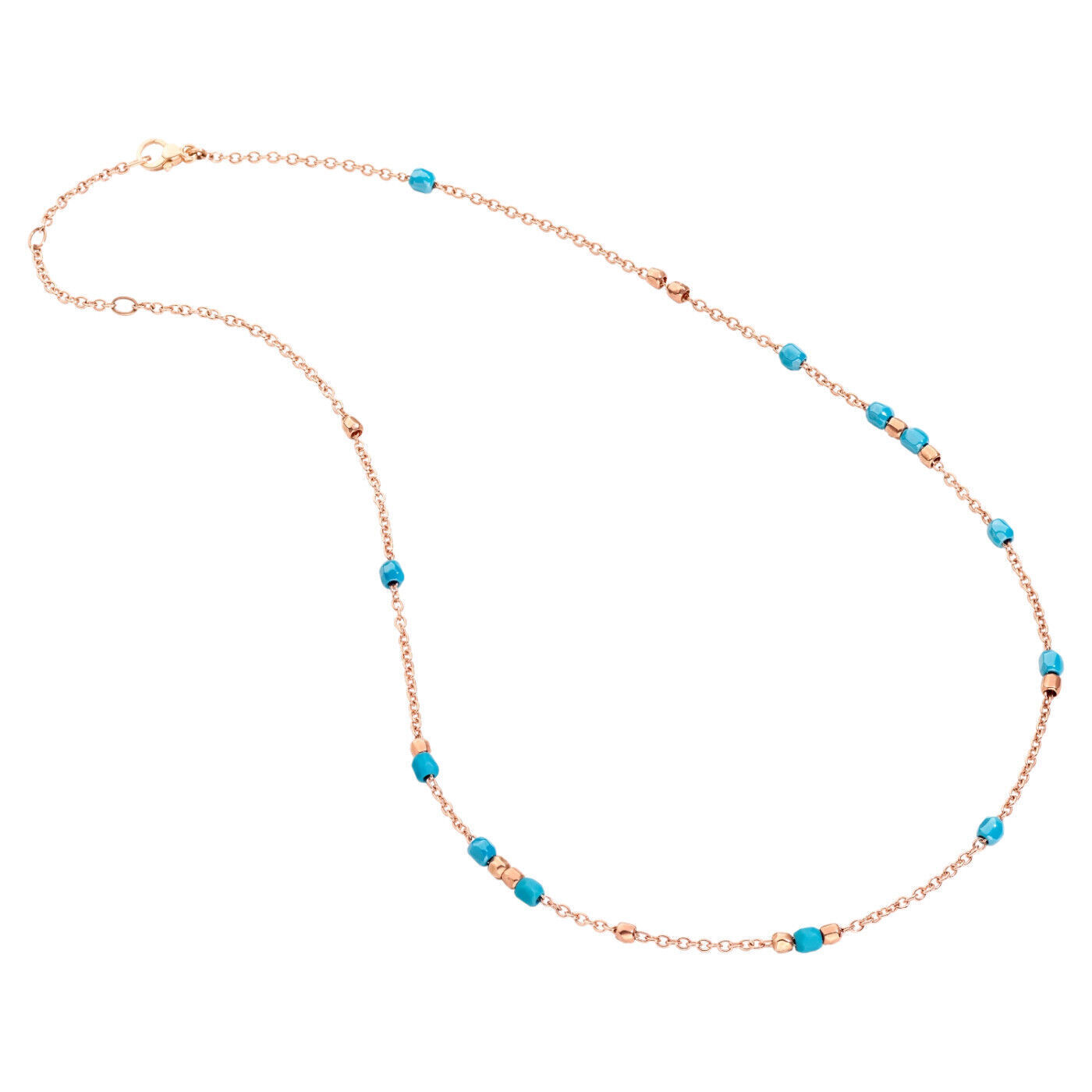 175984 DCC1008 GRANX CTU9R 020 Dodo mini granelli necklace 9k rose gold blue ceramics x64b029a10e461d5f