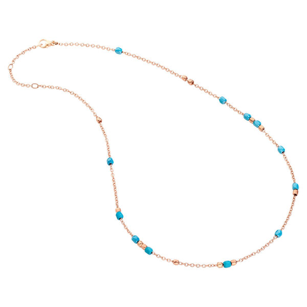 175984 DCC1008 GRANX CTU9R 020 Dodo mini granelli necklace 9k rose gold blue ceramics x64b029a10e461d5f