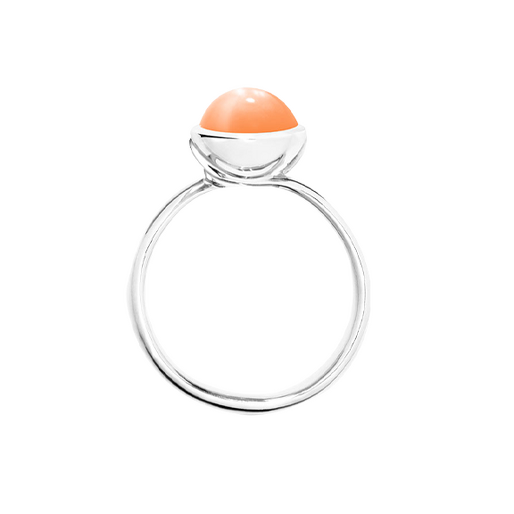 Tamara Comolli Bouton Orangefarbener Mondstein S Ring