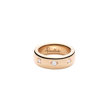 PAC4006 O7000 DB000 020 Pomellato iconica slim ring rose gold 18kt 3 diamonds a2c3c4160a3aba322