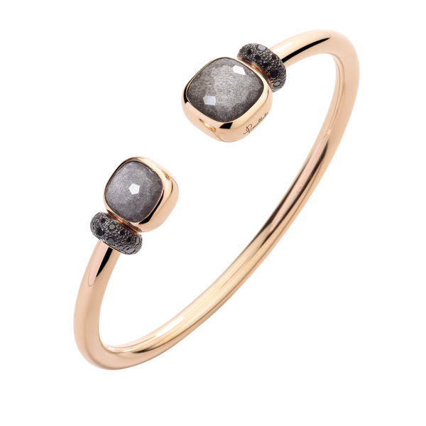 Pomellato Nudo Classic & Petit with Obsidian Bangle