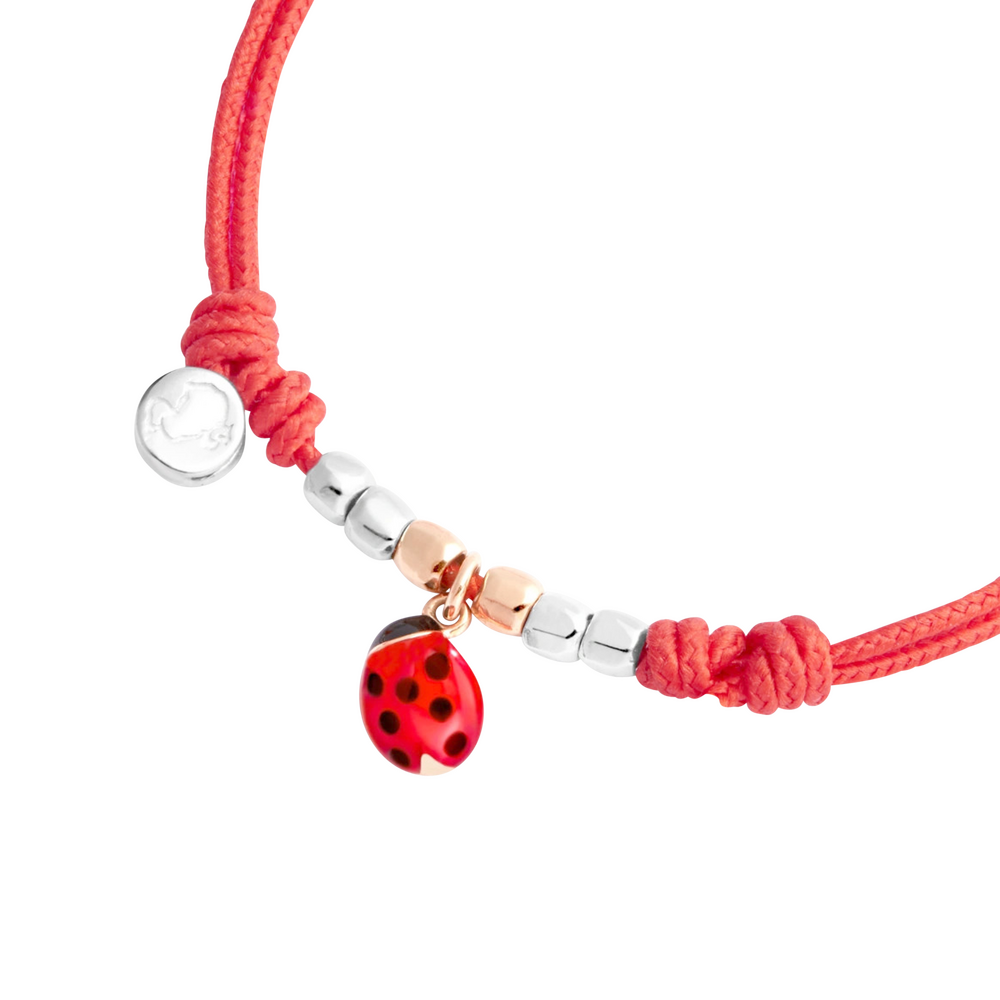Dodo ladybug cord bracelet