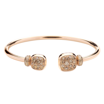 PBC2027 O7000 DBRTB 020 Pomellato bracelet nudo rose gold 18kt brown diamond white topaz a6370c2cc2c5ddee4