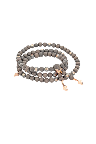 Tamara Comolli India Greywood with 20 diamonds bracelet and necklace