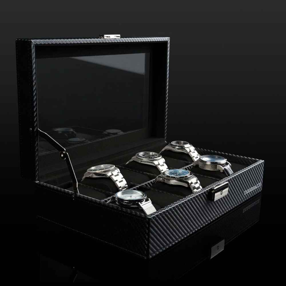 Designhütte watch box Boston 12 - carbon / black