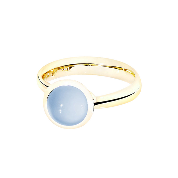 Tamara Comolli Bouton blauer Chalcedon S Ring