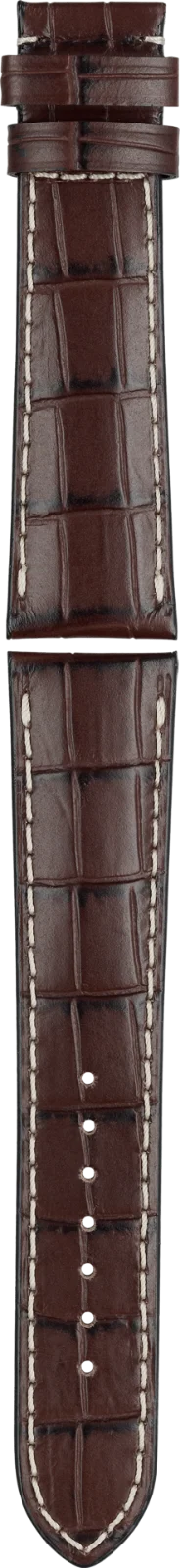 Union Glashütte Kalbsleder-Armband mit Kroko, braun