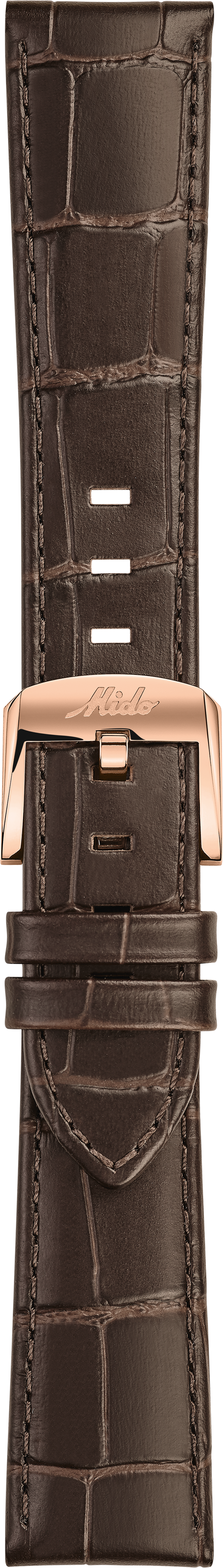 Mido Multifort brown cowhide leather strap