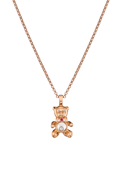 Chopard Happy Diamonds teddy bear necklace