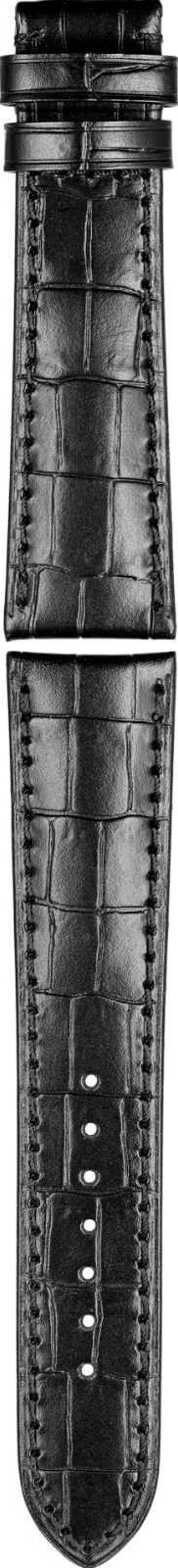 Union Glashütte Kalbsleder-Armband mit Kroko, schwarz