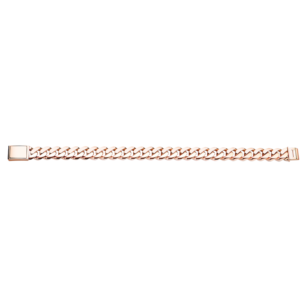 Emil Kraus Cuban Link Panzerarmband oval diamantiert, 10mm