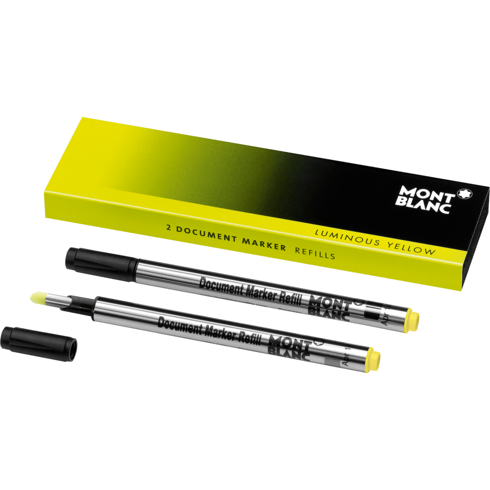 Montblanc 2 Dokument Marker-Minen Luminous Yellow Schreibtisch-Equipment