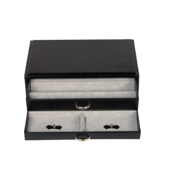 Sacher Jewelry Box Vario Pearl Necklace & Ring Box - Black