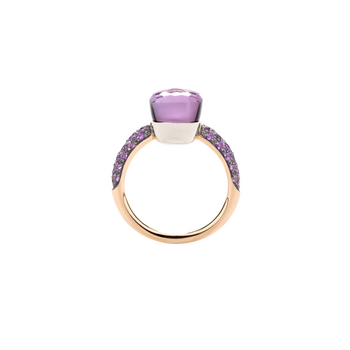 PAC3000 O6BKR OI0GL 030 Pomellato ring nudo petit rose gold 18kt white gold 18kt amethyst jade a77d64bef7d96fb6d