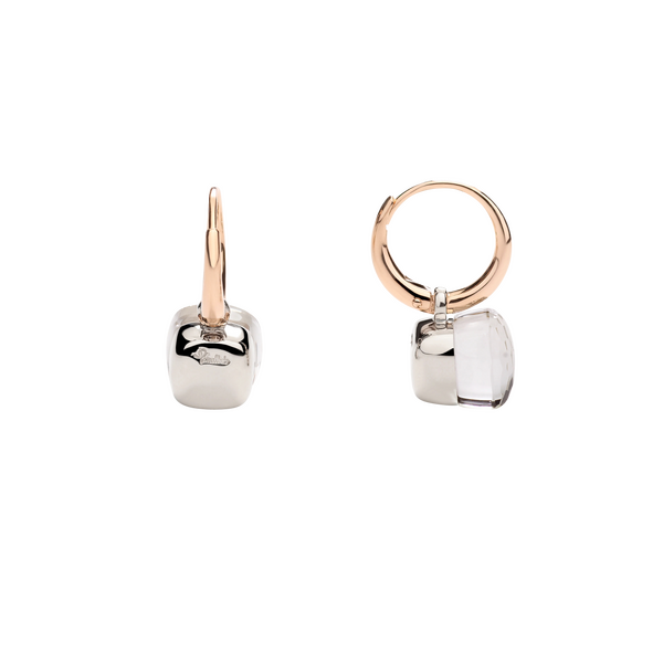 POB2010 O6000 000TB 030 Pomellato nudo petit earrings rose gold 18kt white gold 18kt white topaz a794cbf91265783c0