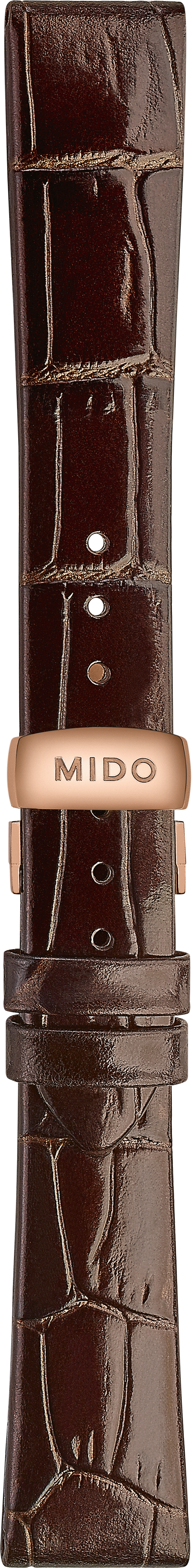 Mido Baroncelli brown cowhide leather strap