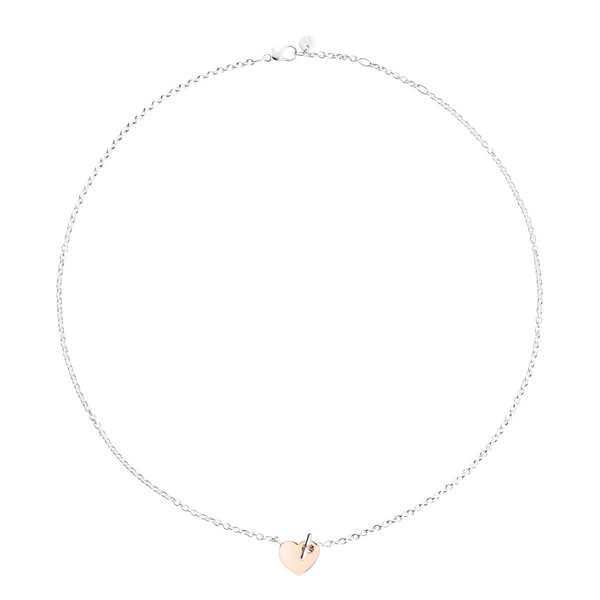 Dodo heart T-bar necklace with pendant