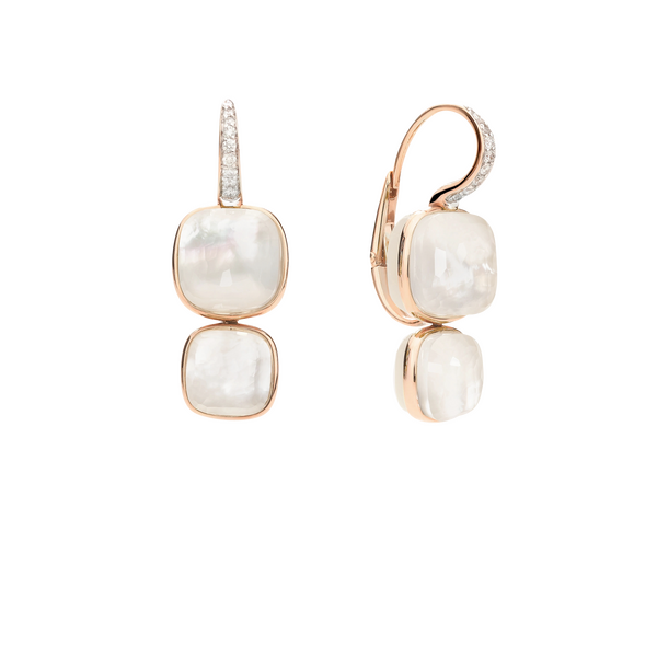 POC2025 O7WHR BTBMP 010 Pomellato nudo pendant earrings rose gold 18kt white topaz mother of pearl diamond abd3610392082743c