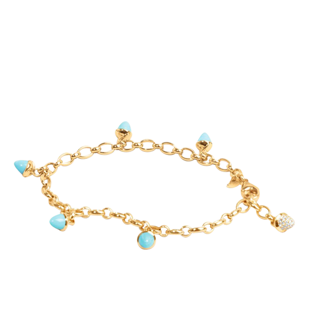 Tamara Comolli Mikado Charm Türkis Armband