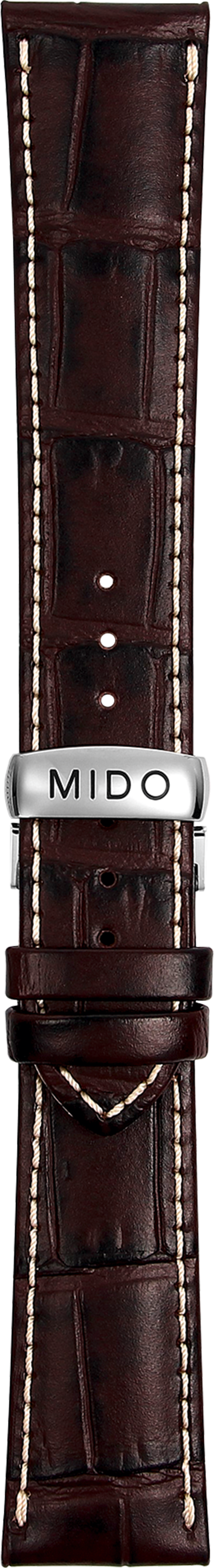 Mido Commander brown cowhide leather strap