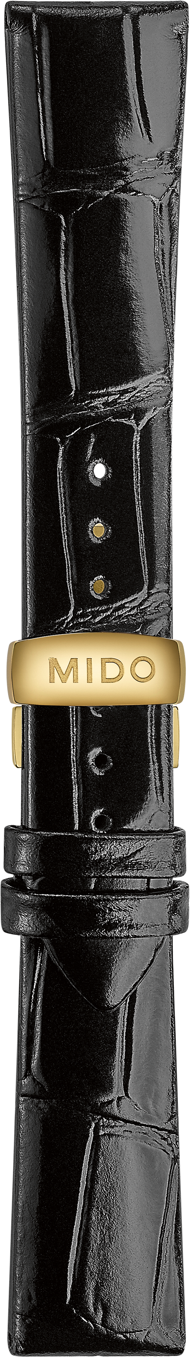 Mido Baroncelli schwarzes Rindsleder-Armband