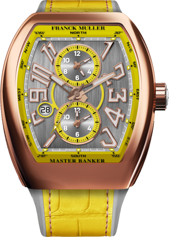 Franck Muller Vanguard Master Banker 3 time zones 53.7 x 44mm