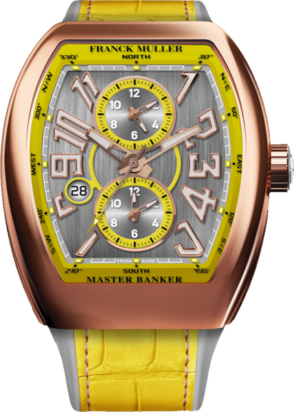 Franck Muller Vanguard Master Banker 3 time zones 53.7 x 44mm