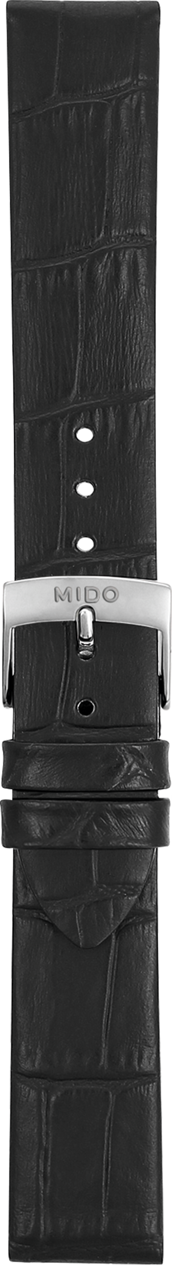 Mido Baroncelli black cowhide leather strap