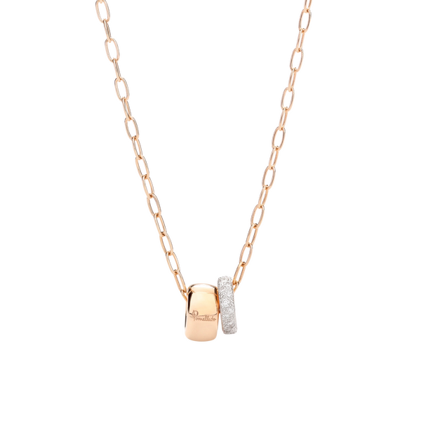 PCB7120 O7000 DB000 010 Pomellato pendant with chain iconica pave rose gold 18kt diamond aecb2439a3bd0c349