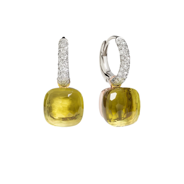 Pomellato Nudo lemon quartz earrings