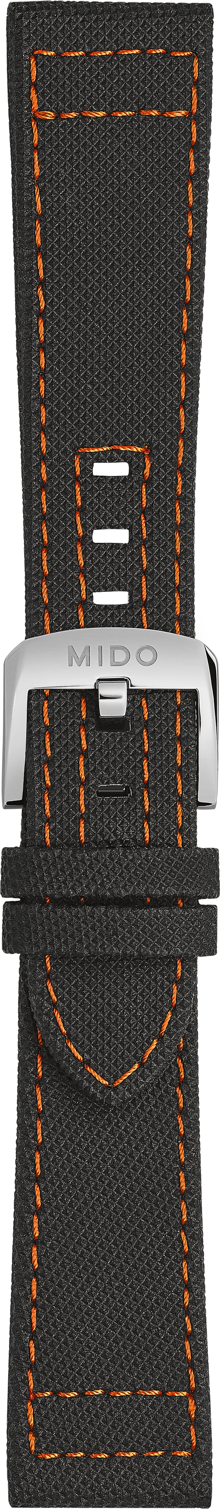 Mido Ocean Star black cowhide leather strap