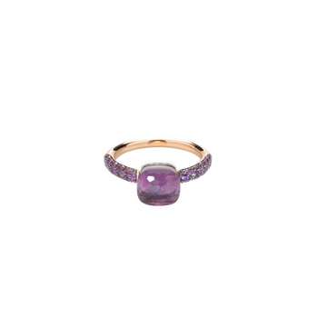 PAC3000 O6BKR OI0GL 020 Pomellato ring nudo petit rose gold 18kt white gold 18kt amethyst jade a8f9ec2174a4537f1