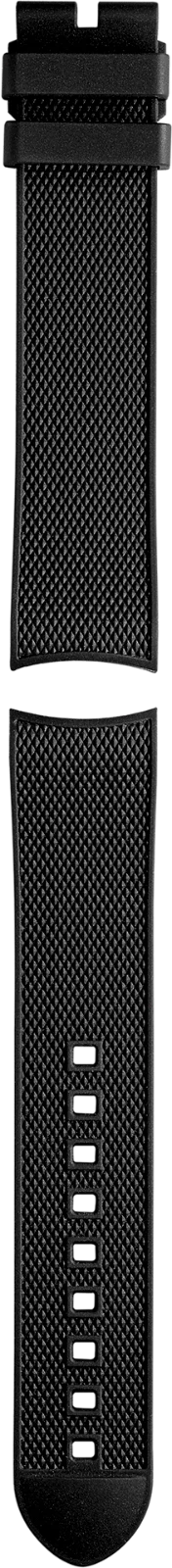 Union Glashütte Kautschuk-Armband schwarz, mit Struktur