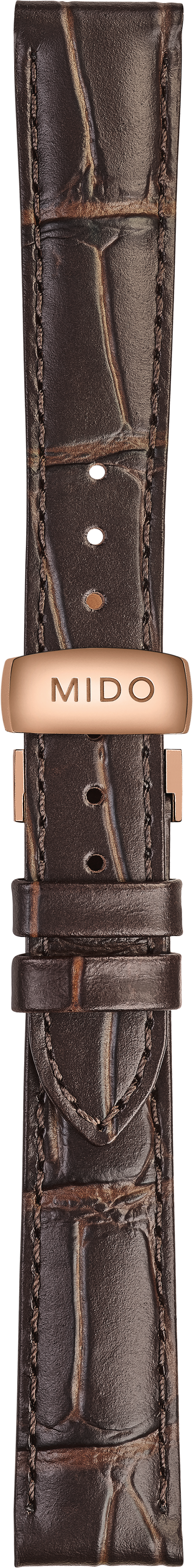 Mido Baroncelli brown cowhide leather strap