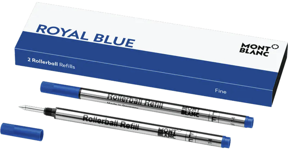 Montblanc 2 rollerball refills (F), Royal Blue