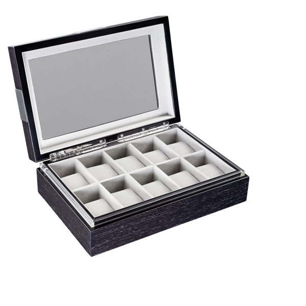 Heisse & Söhne watch box with viewing window Executive 10