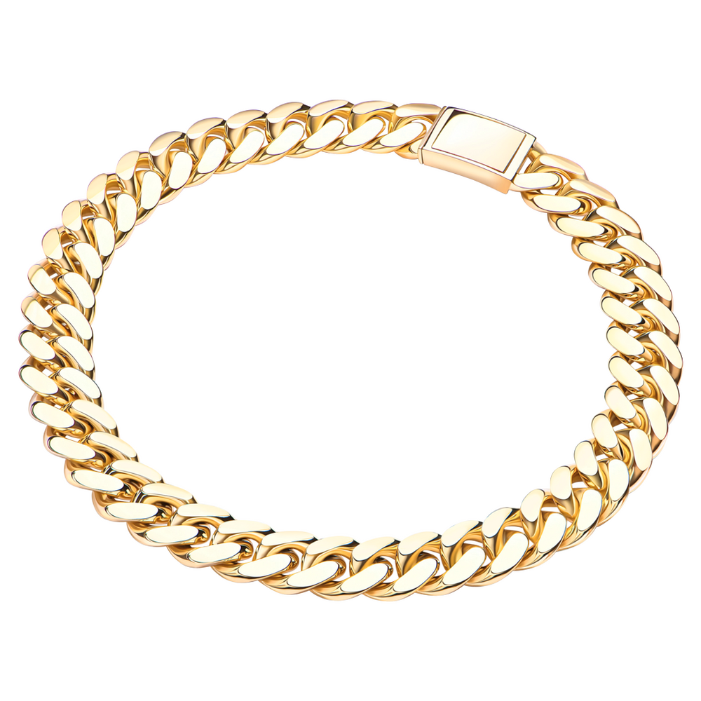 Emil Kraus Cuban Link Panzerkette oval diamantiert, 18mm