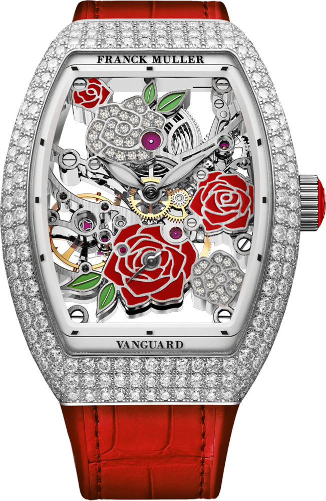 Franck Muller Vanguard Rose Skeleton 42.3 x 32mm