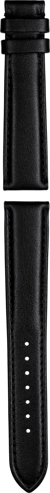 Union Glashütte Kalbsleder-Armband schwarz, Naht Ton in Ton