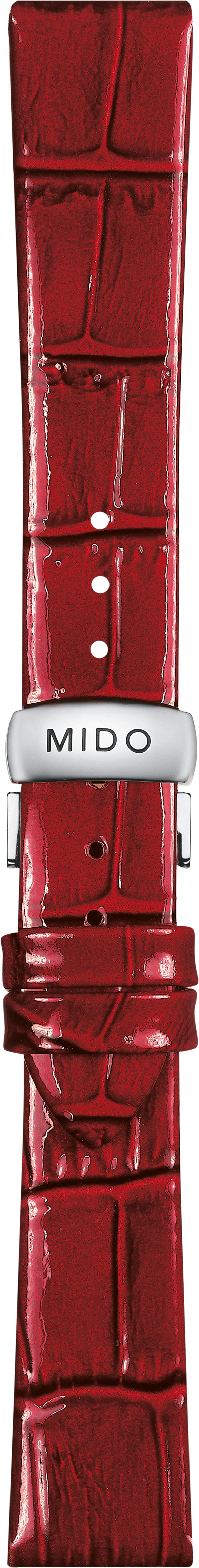 Mido Baroncelli rotes Rindsleder-Armband