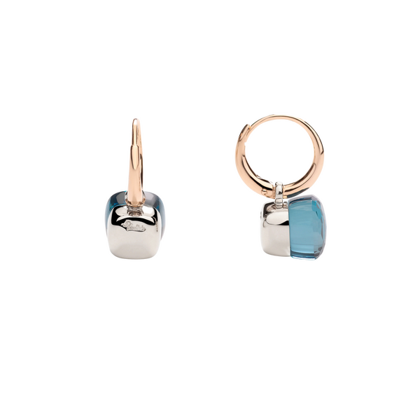 POB2010 O6000 000TL 030 Pomellato nudo petit earrings rose gold 18kt white gold 18kt blue london topaz a792d2e7ed1ec130e