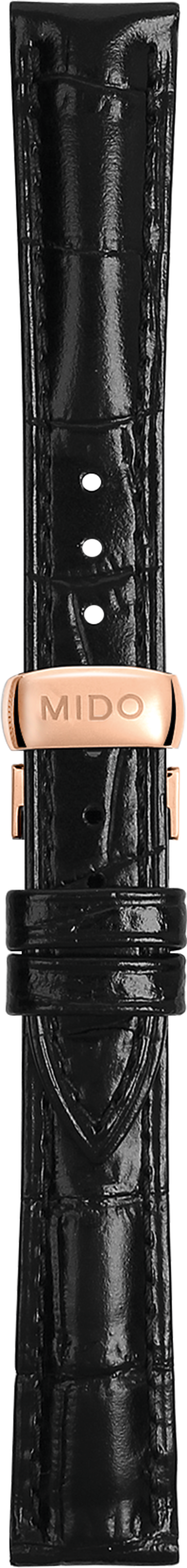 Mido Baroncelli schwarzes Rindsleder-Armband